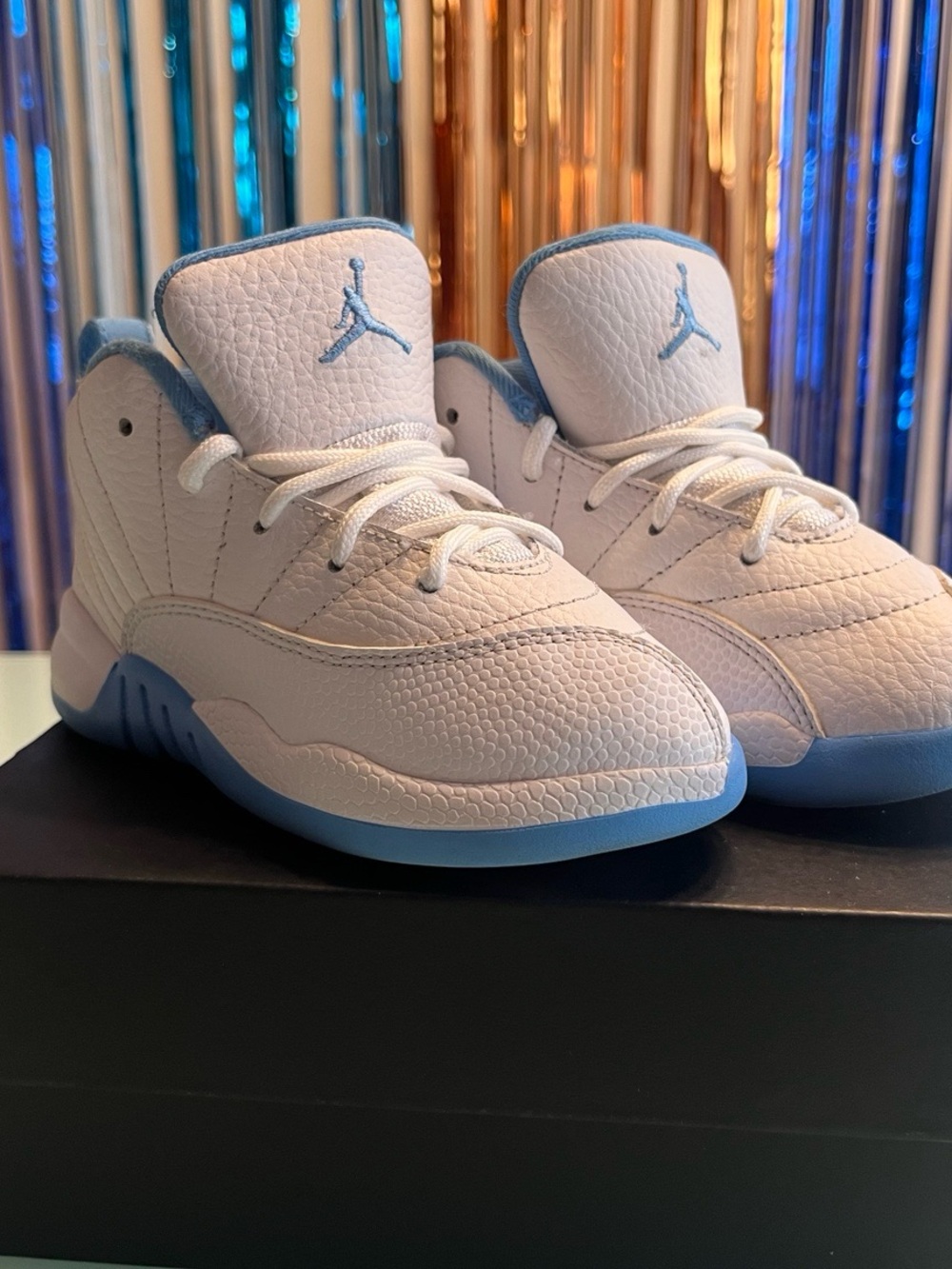 Nike Air Jordan 12 Retro TD University Blue White Toddler Size 10C w/ Box
